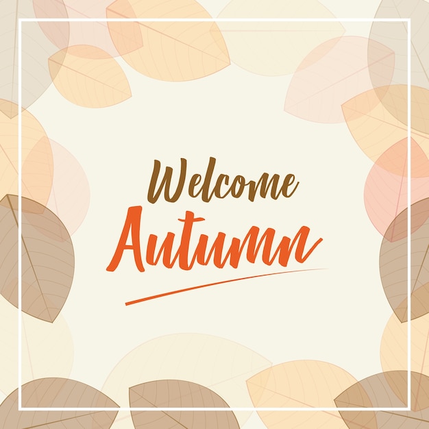 Vector welcome autumn background