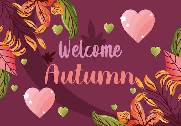 Welcome autumn leaves season