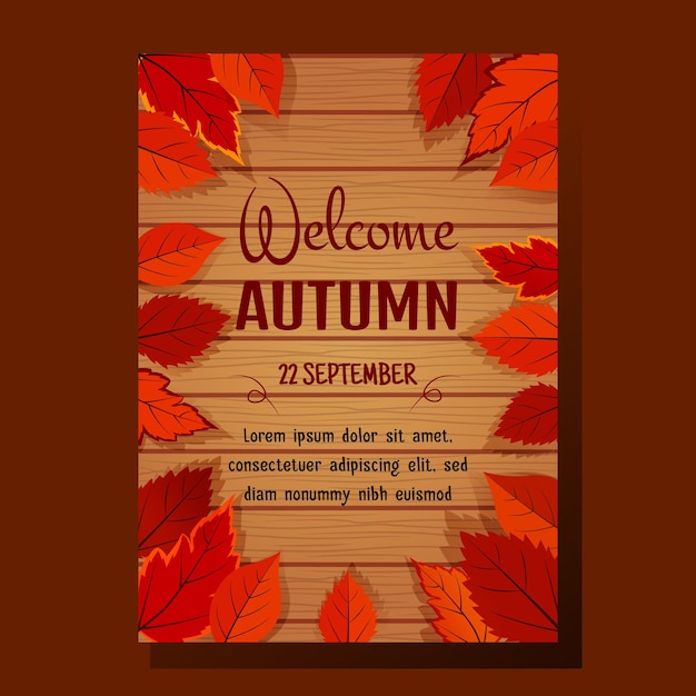 Welcome autumn poster design