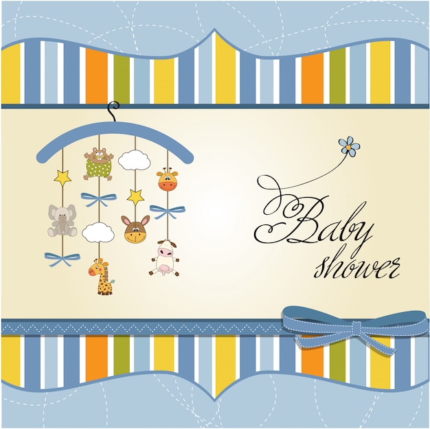 Vector welcome baby announcement card