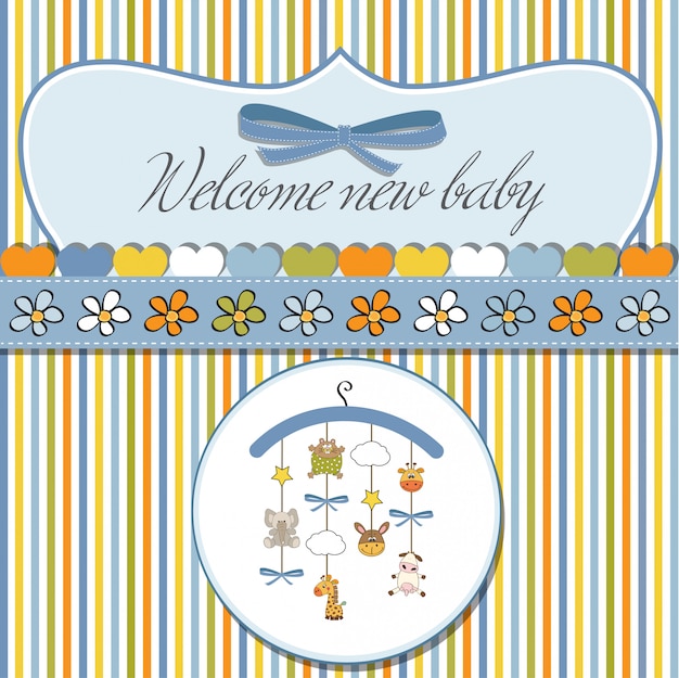 Welcome baby announcement card