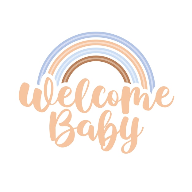 Vector welcome baby card vector illustration