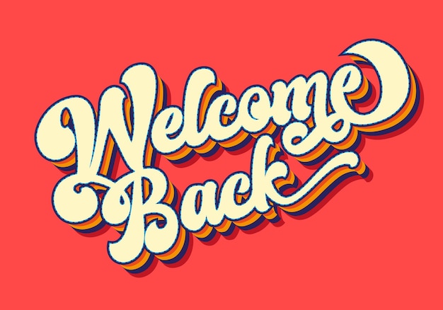 Vector welcome back banner