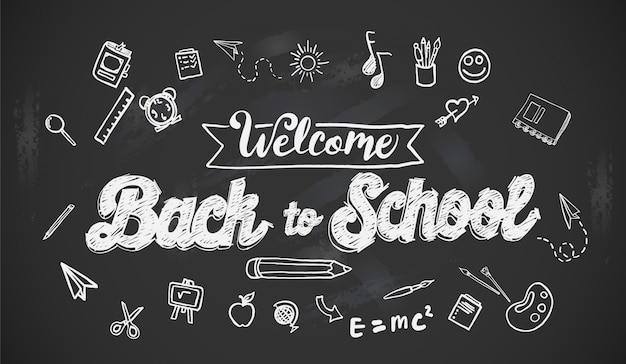 Vector welcome back to school. background, poster and template