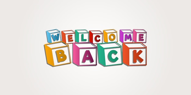 Vector welcome  back school banner