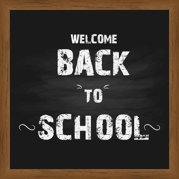 Welcome Back To School Black Board Social Media Banner