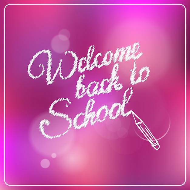 Welcome back to school colorful logo