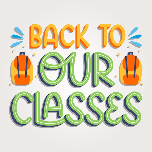 Vector welcome back to school design text