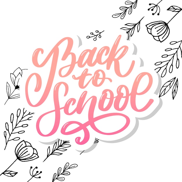 Welcome back to school hand brush lettering