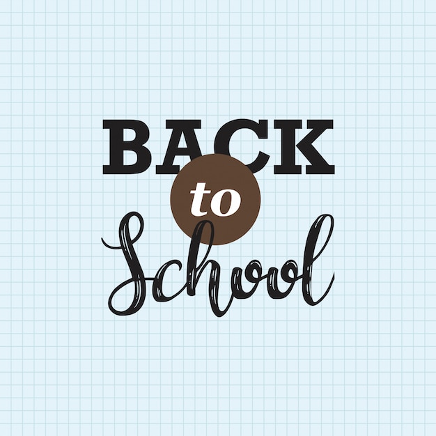 Welcome back to school lettering