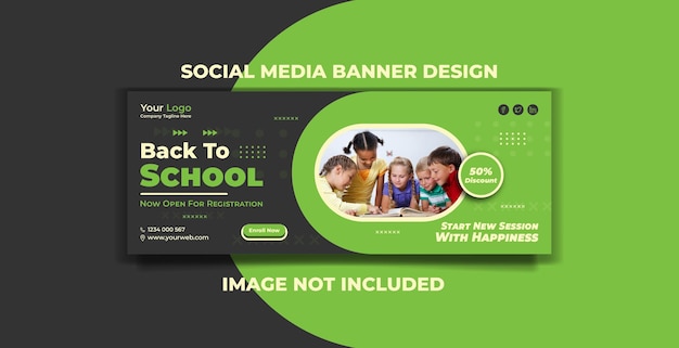 Welcome Back to School Social Media Banner Design Template