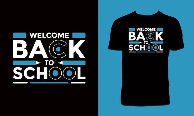 Welcome Back To School Typography T Shirt Design