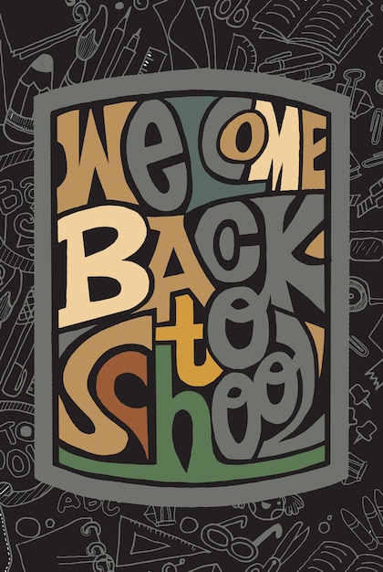 Welcome back to school vector illustration on background