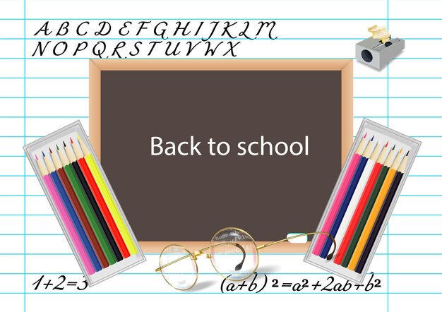 welcome back to school vector illustration