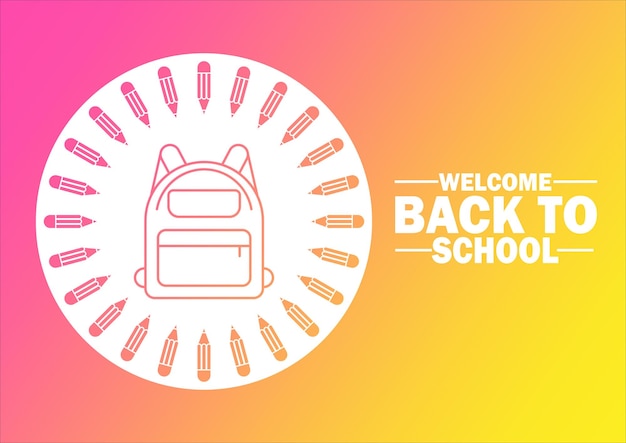 Welcome Back to School Vector illustration