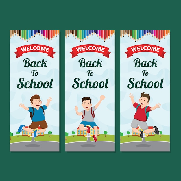 Welcome Back To School Vertical Banner