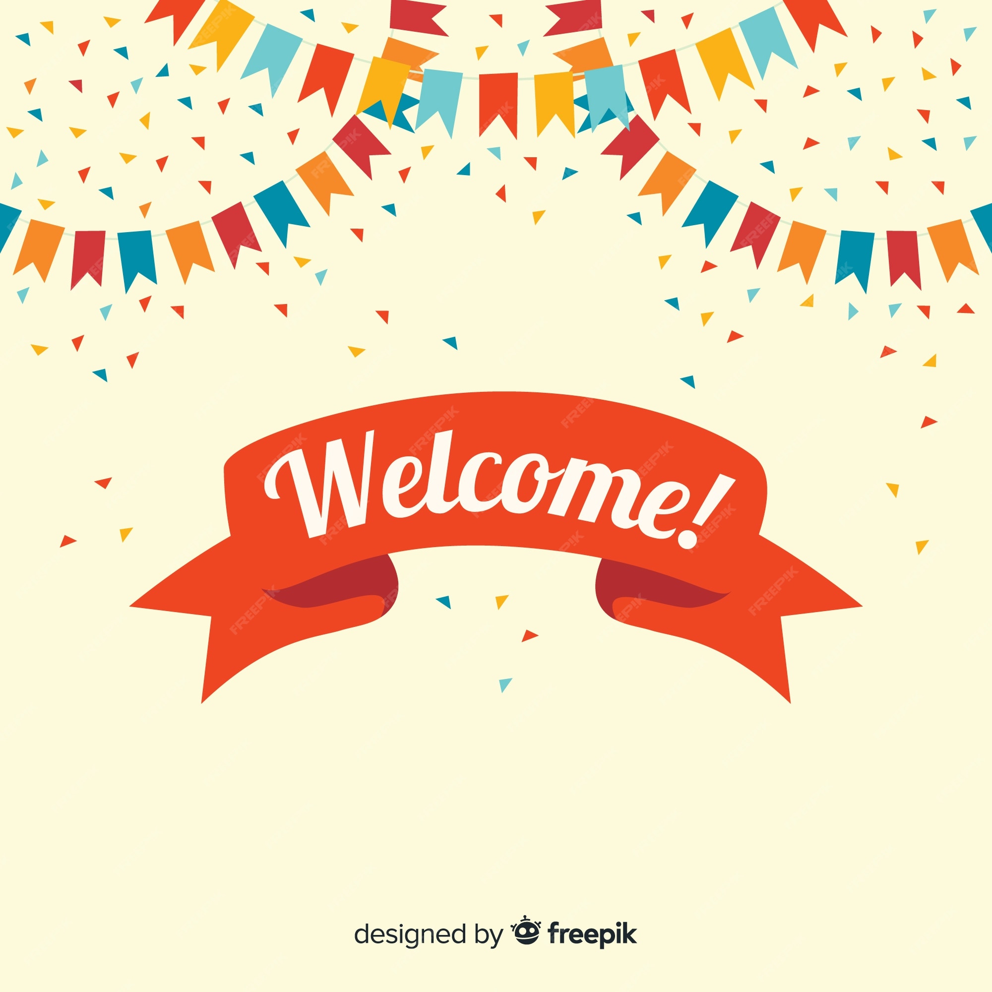 Premium Vector | Welcome background