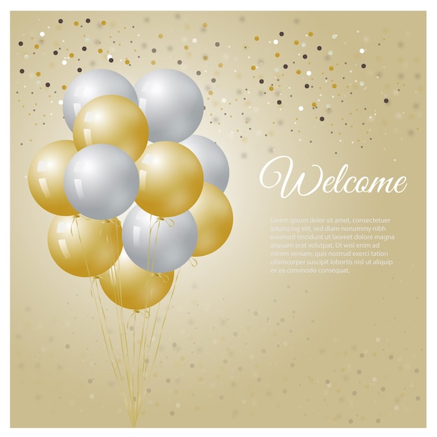 Vector welcome banner card design