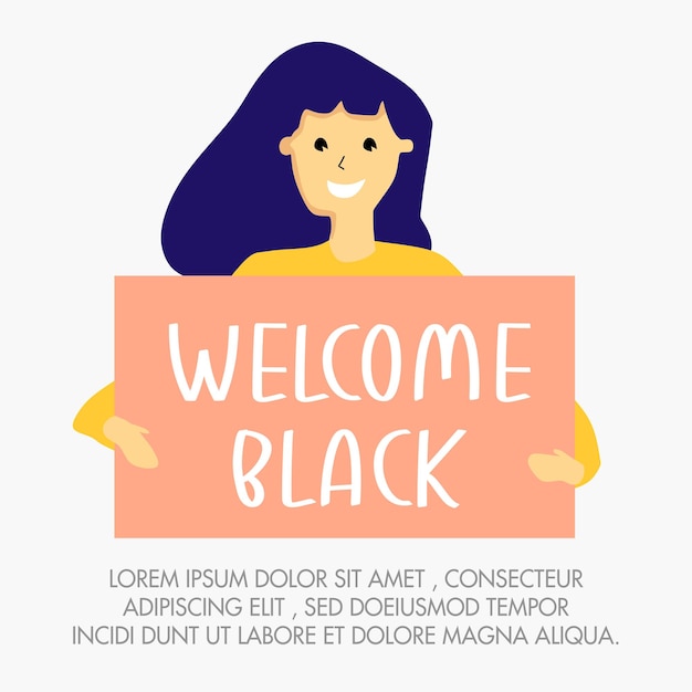 Vector welcome banner in cartoon vector and welcome page icon and welcome page design