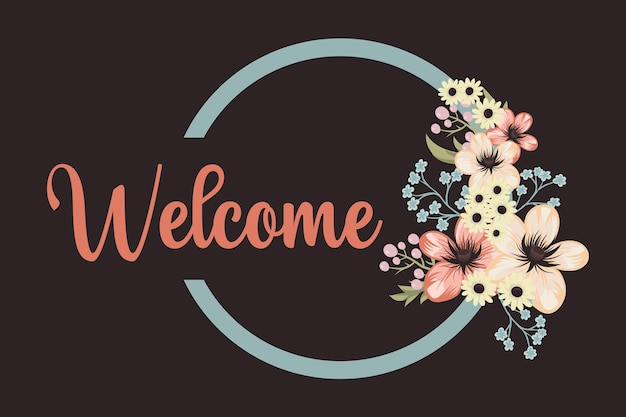 Vector welcome banner design, vector.