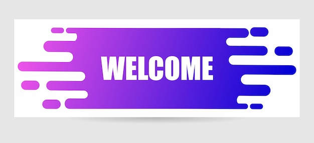 welcome banner with modern splash background