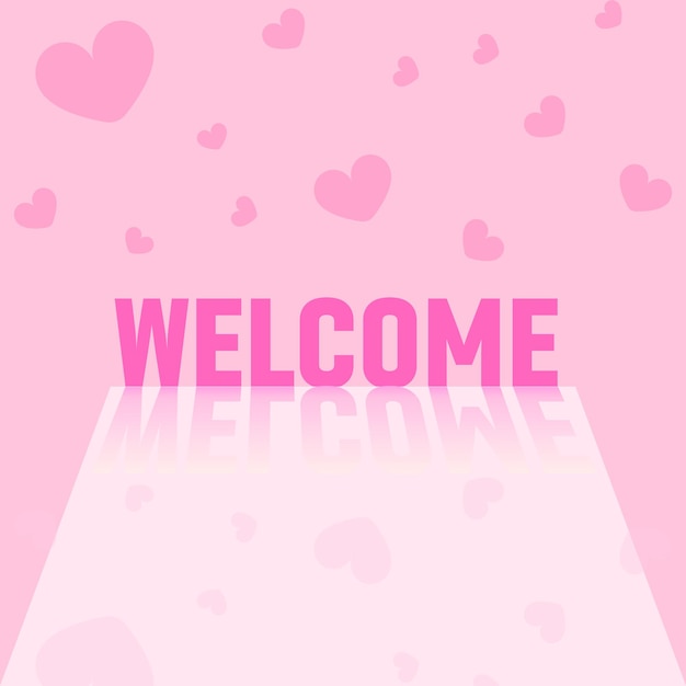 Vector welcome banner with vector