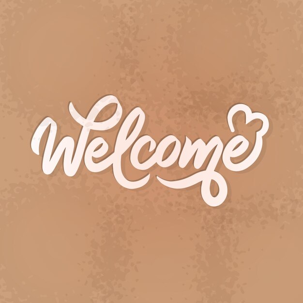 Welcome banner with vintage retro background