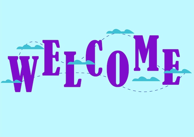 Vector welcome banner