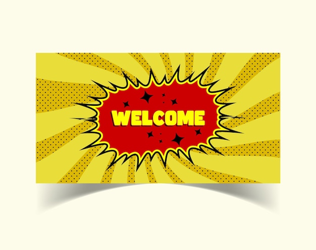 Vector welcome banner