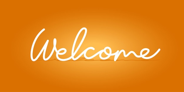 Vector welcome banner