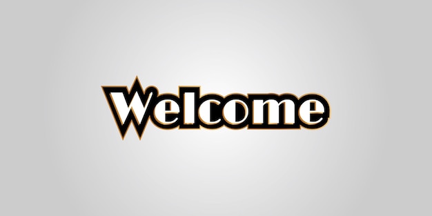 Welcome Bannes Background grey and gold