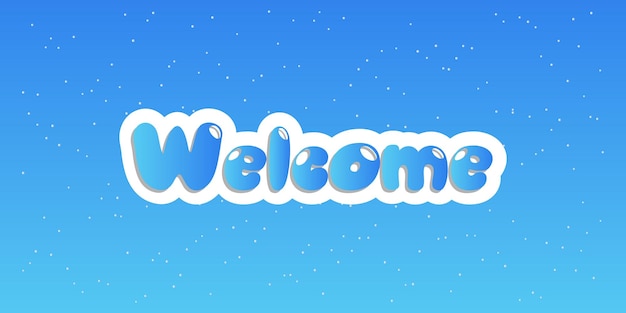 Welcome bannes background snow