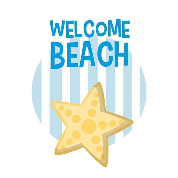 Welcome beach cartoons