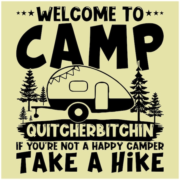 Vector welcome to camp unique and eye catching design