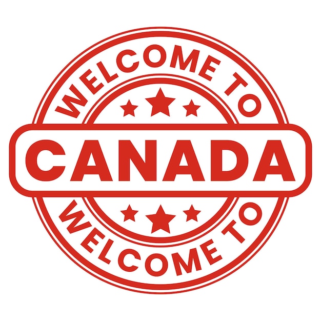 Welcome To Canada Sign, Stamp, Sticker vector illustration