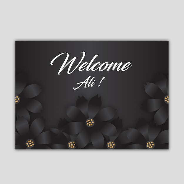 Vector welcome card template