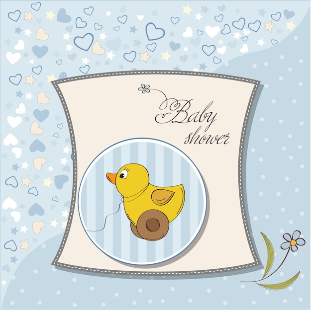 Welcome card with duck toy