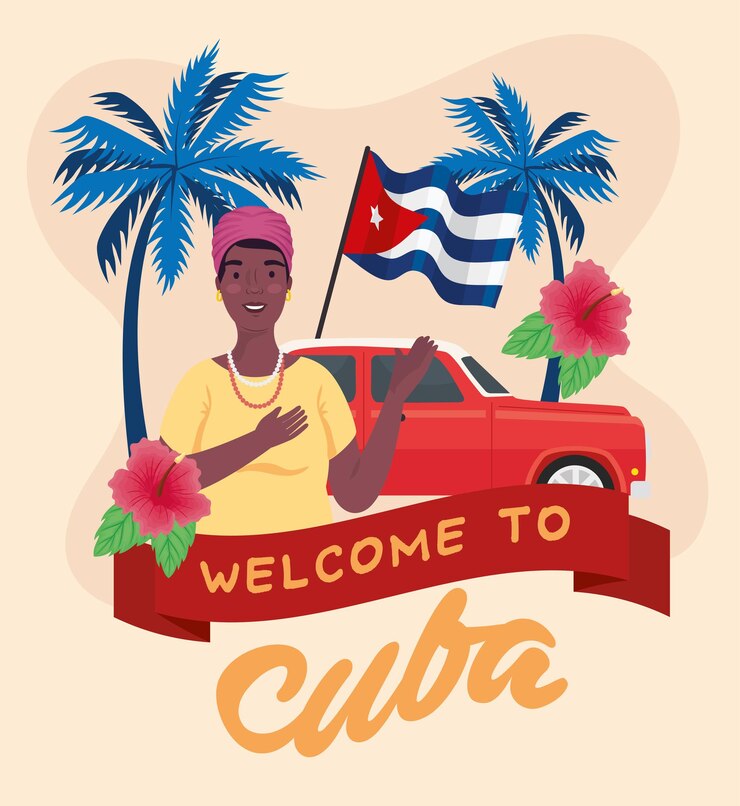 Vector welcome to cuba