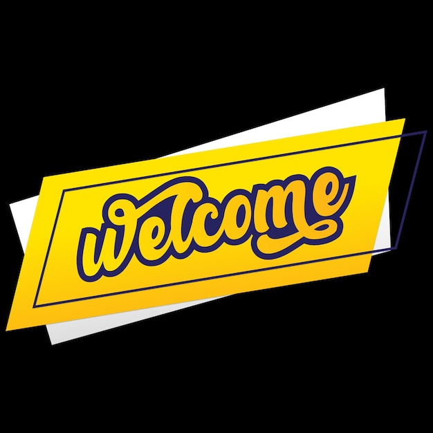 Vector welcome design