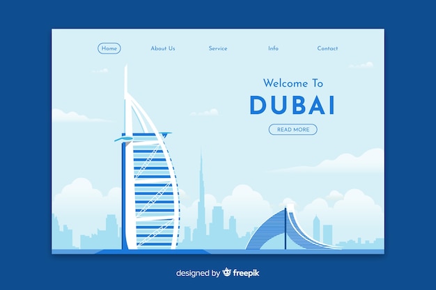 Benvenuti nel modello di landing page di dubai