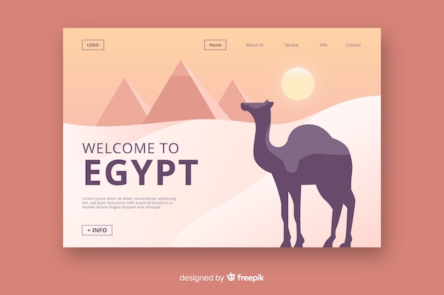 Welcome to egypt landing page