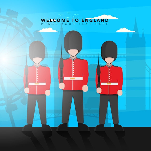 Vector welcome to england background