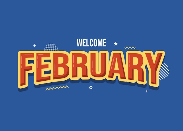 Welcome february poster design