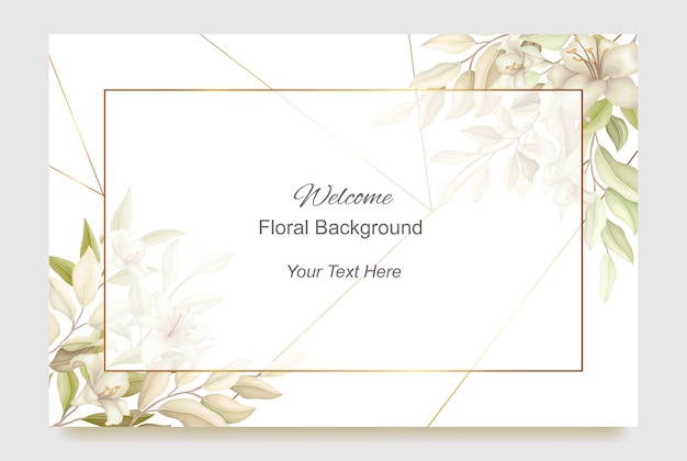 Vector welcome floral background