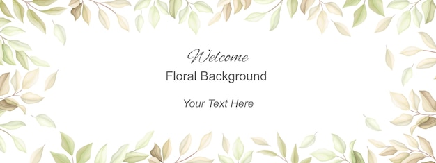 Welcome floral banner