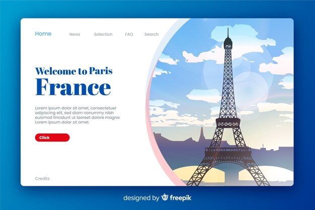 Welcome to france landing page