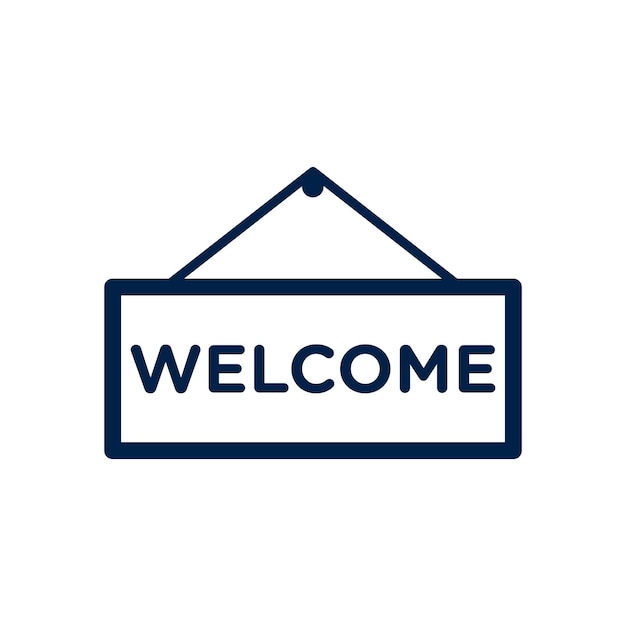 Vector the welcome icon invite symbol flat vector illustration