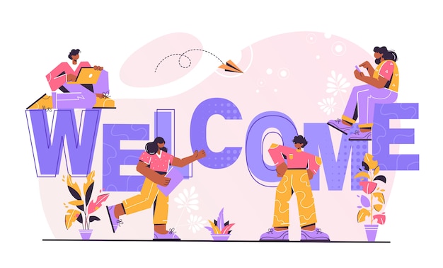 Vector welcome illustration