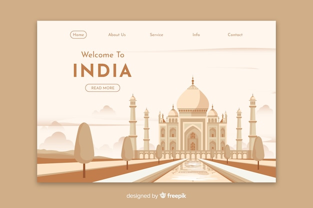 Benvenuti nel modello di landing page dell'india