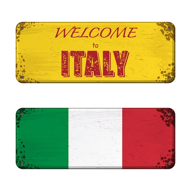 Welcome to Italy nameplate